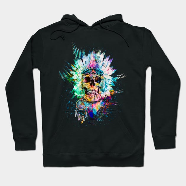 Skull Wild Spirit Hoodie by rizapeker